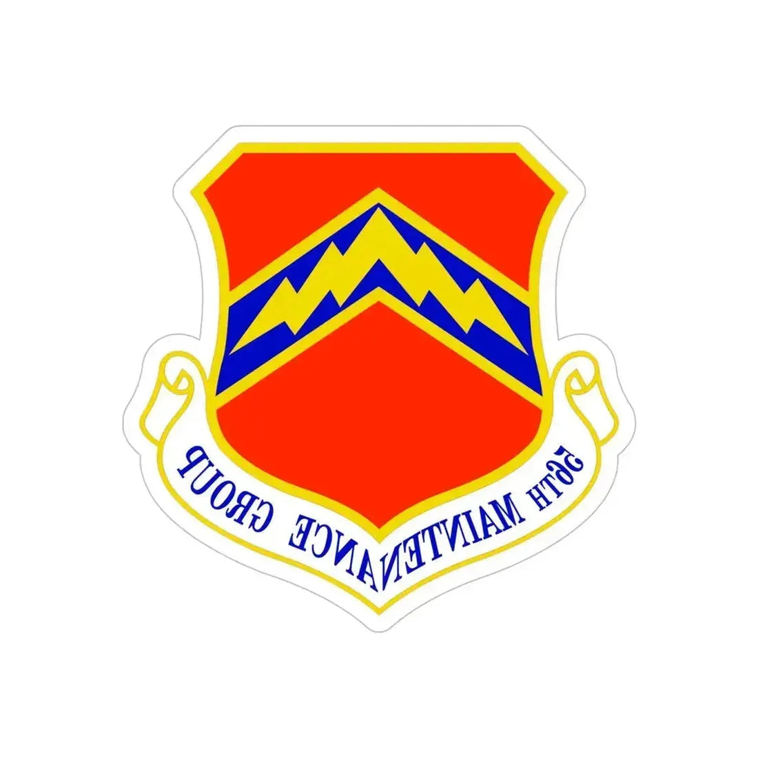 56th Maintenance Group (U.S. Air Force) REVERSE PRINT Transparent Die-Cut STICKER 6 Inch Die-Cut Transparent - The Sticker Space
