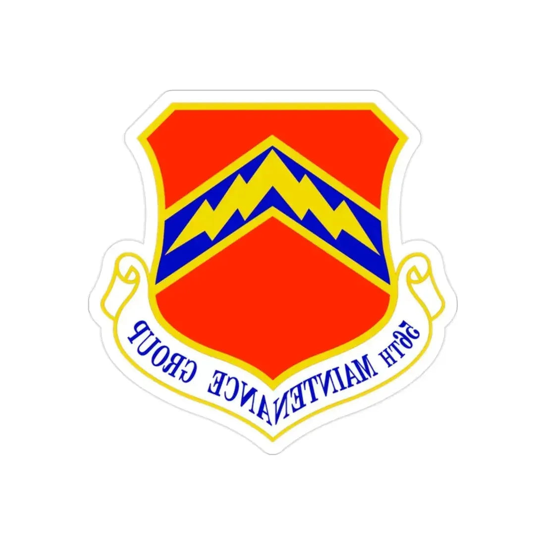56th Maintenance Group (U.S. Air Force) REVERSE PRINT Transparent Die-Cut STICKER - The Sticker Space