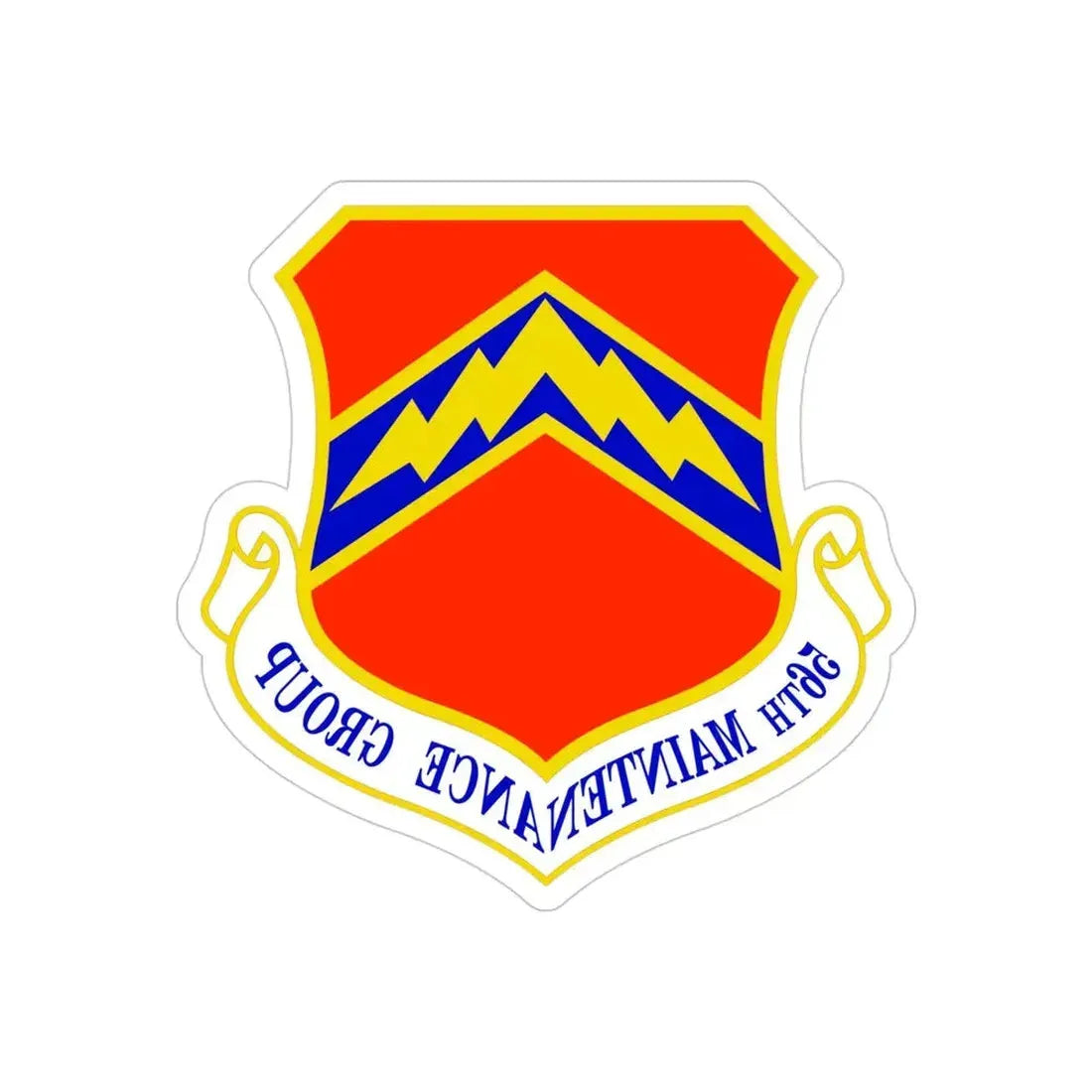 56th Maintenance Group (U.S. Air Force) REVERSE PRINT Transparent Die-Cut STICKER - The Sticker Space