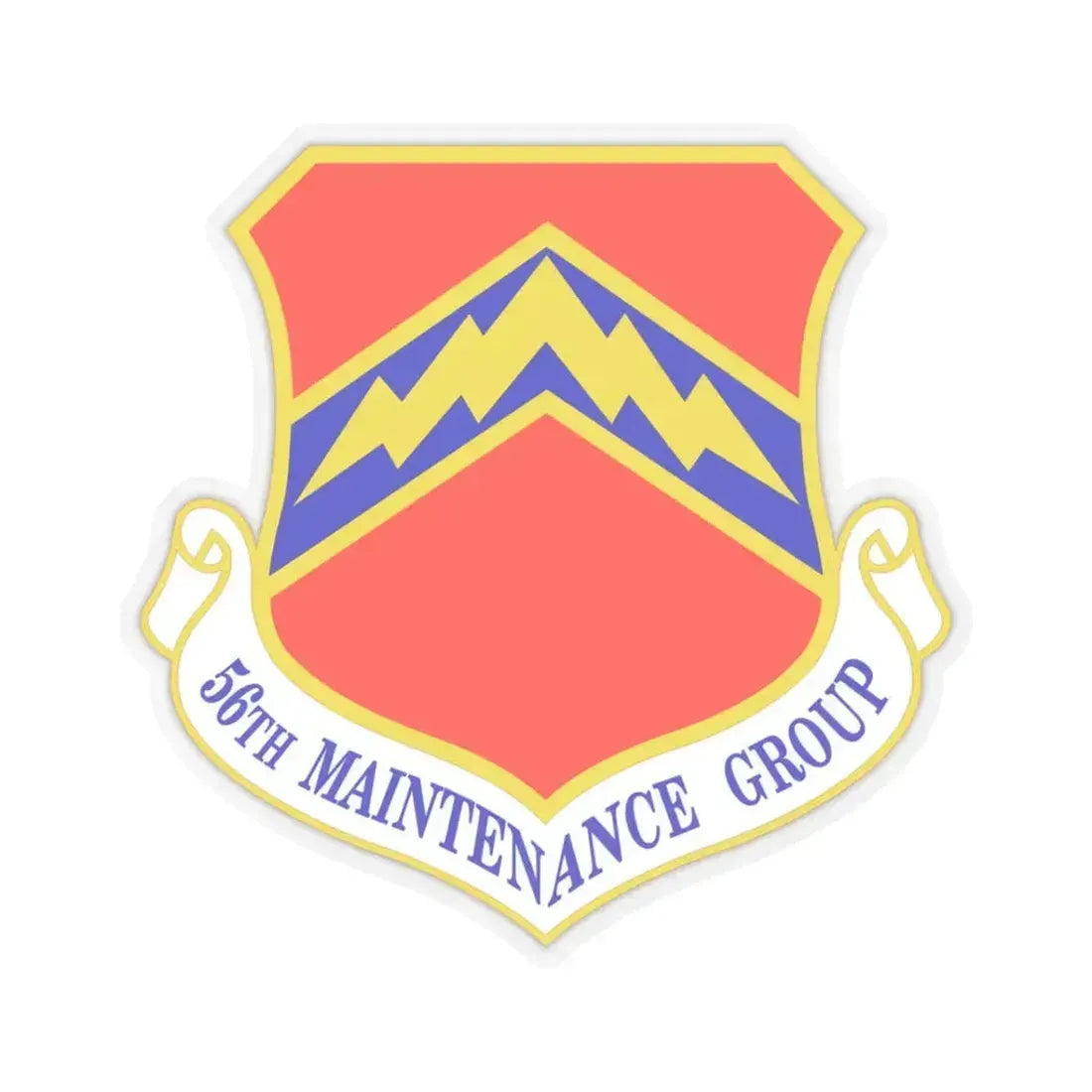 56th Maintenance Group (U.S. Air Force) STICKER Vinyl Kiss-Cut Decal 3 Inch Transparent - The Sticker Space