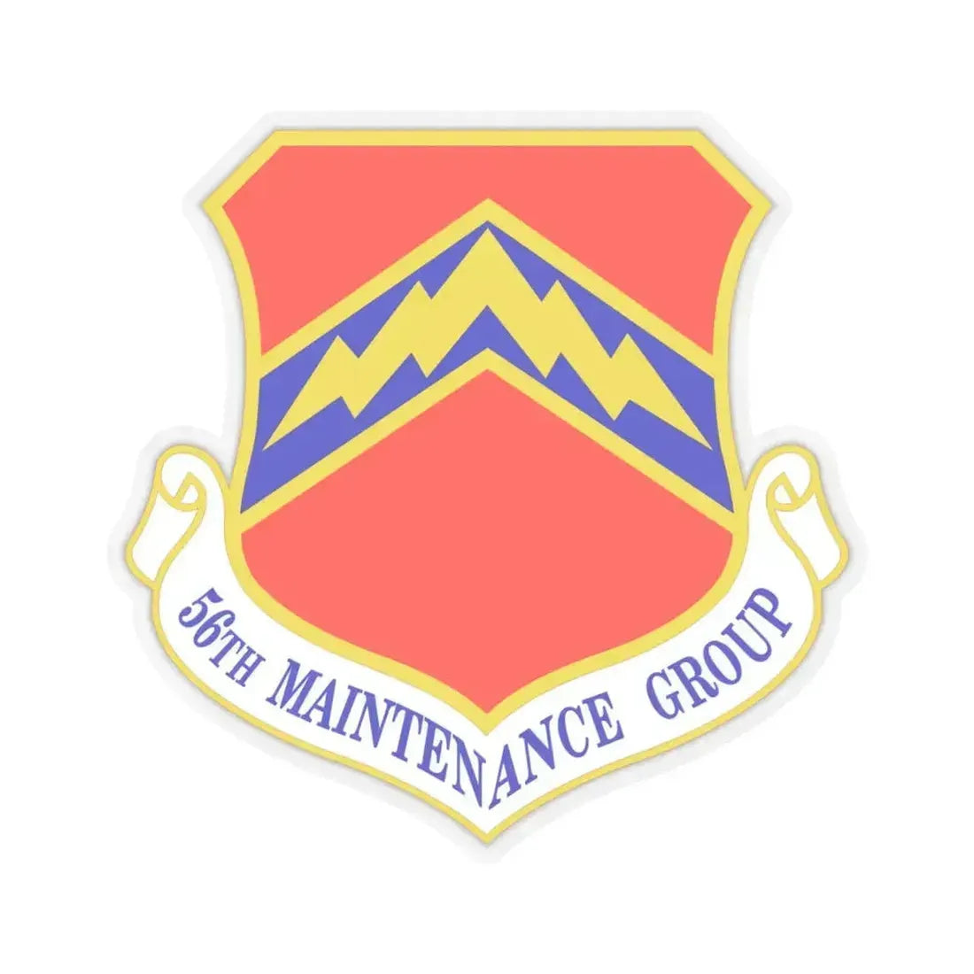 56th Maintenance Group (U.S. Air Force) STICKER Vinyl Kiss-Cut Decal 4 Inch Transparent - The Sticker Space