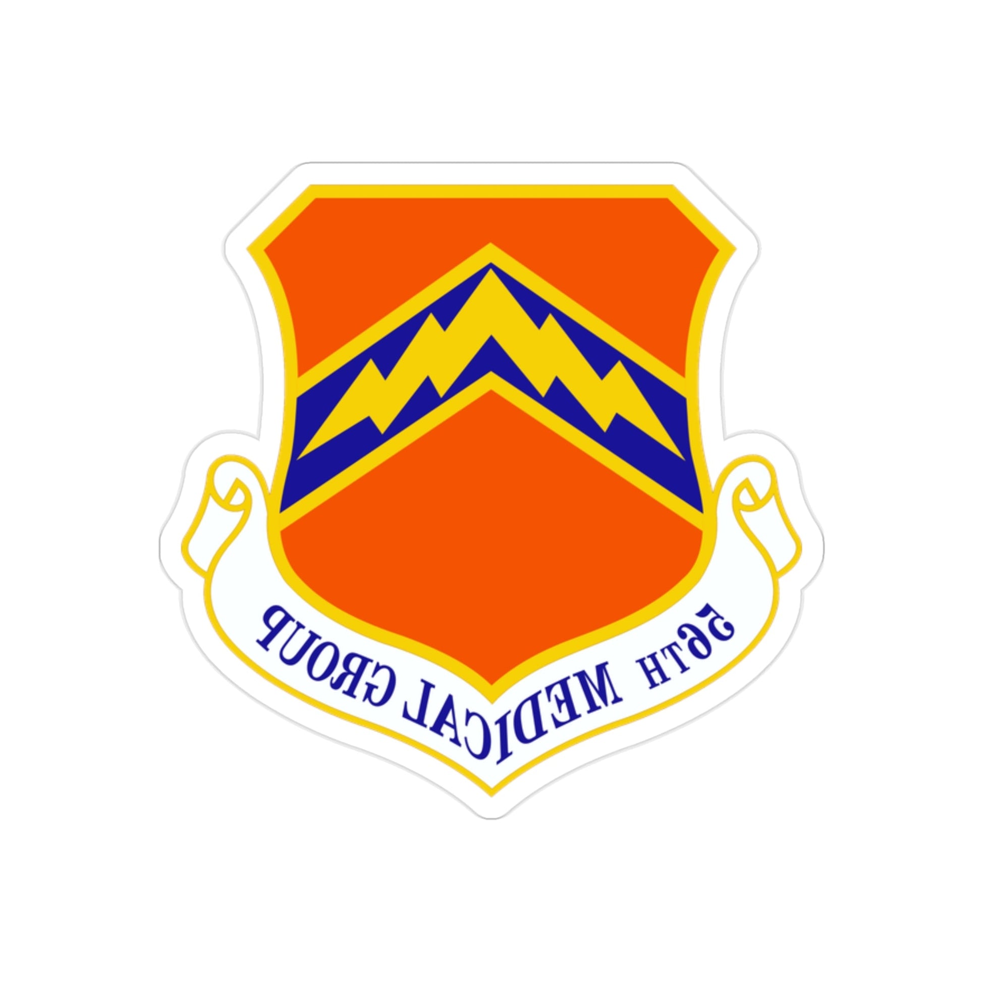 56th Medical Group (U.S. Air Force) REVERSE PRINT Transparent STICKER-2" × 2"-The Sticker Space