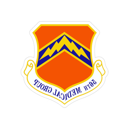 56th Medical Group (U.S. Air Force) REVERSE PRINT Transparent STICKER-3" × 3"-The Sticker Space