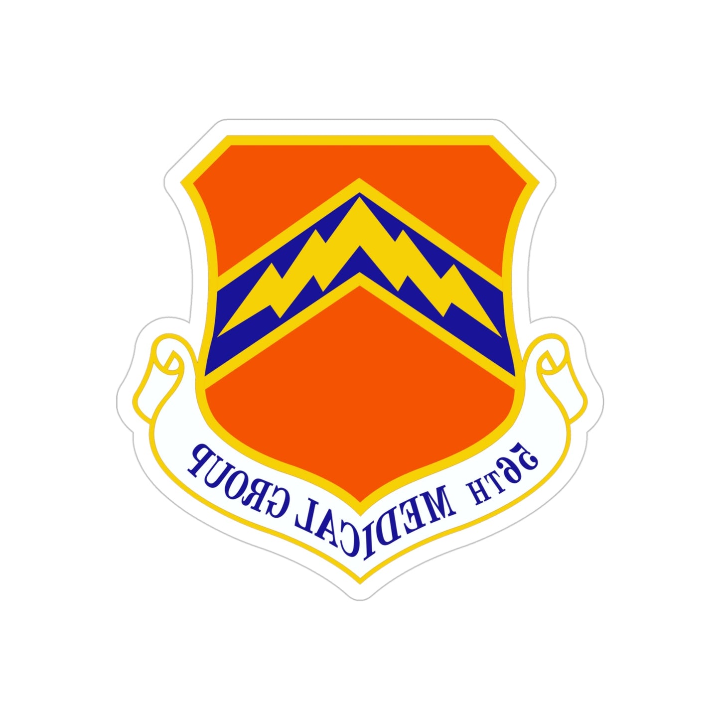 56th Medical Group (U.S. Air Force) REVERSE PRINT Transparent STICKER-4" × 4"-The Sticker Space