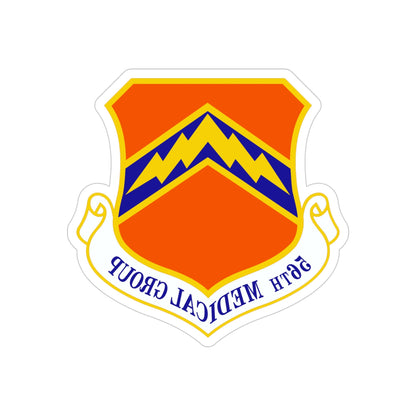 56th Medical Group (U.S. Air Force) REVERSE PRINT Transparent STICKER-4" × 4"-The Sticker Space