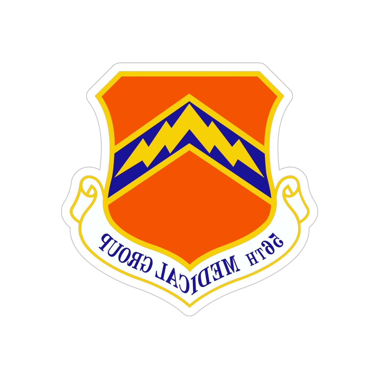 56th Medical Group (U.S. Air Force) REVERSE PRINT Transparent STICKER-6" × 6"-The Sticker Space