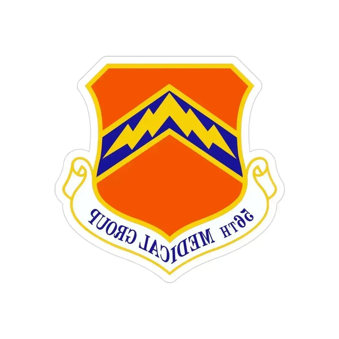 56th Medical Group (U.S. Air Force) REVERSE PRINT Transparent Die-Cut STICKER 3 Inch Die-Cut Transparent - The Sticker Space