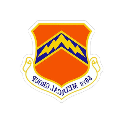 56th Medical Group (U.S. Air Force) REVERSE PRINT Transparent Die-Cut STICKER 4 Inch Die-Cut Transparent - The Sticker Space