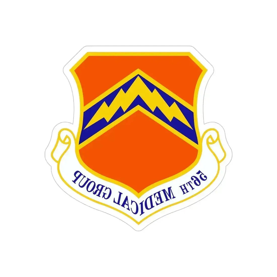 56th Medical Group (U.S. Air Force) REVERSE PRINT Transparent Die-Cut STICKER 5 Inch Die-Cut Transparent - The Sticker Space