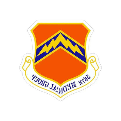 56th Medical Group (U.S. Air Force) REVERSE PRINT Transparent Die-Cut STICKER 5 Inch Die-Cut Transparent - The Sticker Space