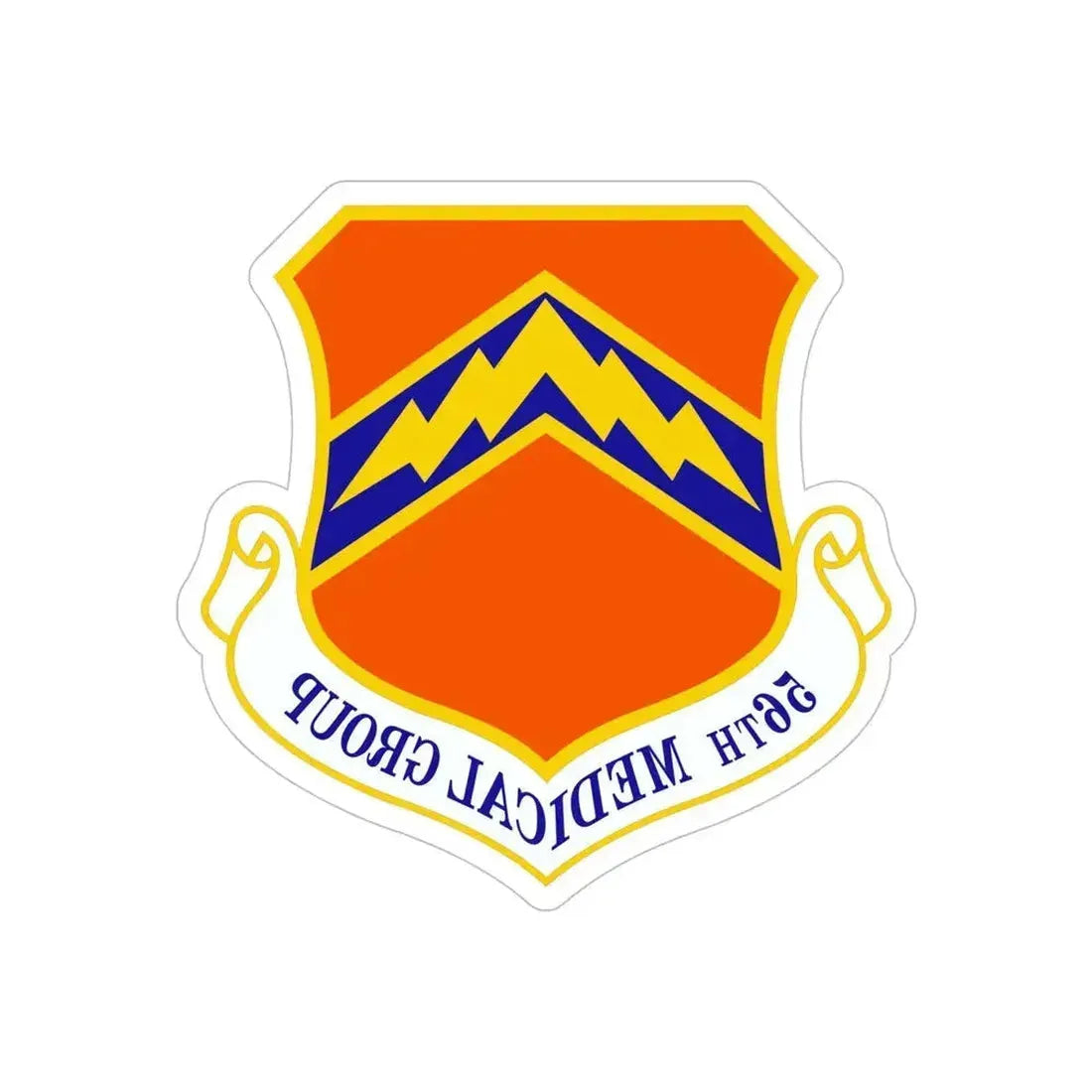 56th Medical Group (U.S. Air Force) REVERSE PRINT Transparent Die-Cut STICKER 6 Inch Die-Cut Transparent - The Sticker Space