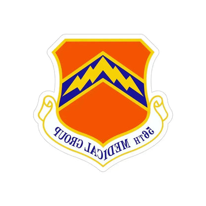 56th Medical Group (U.S. Air Force) REVERSE PRINT Transparent Die-Cut STICKER 6 Inch Die-Cut Transparent - The Sticker Space