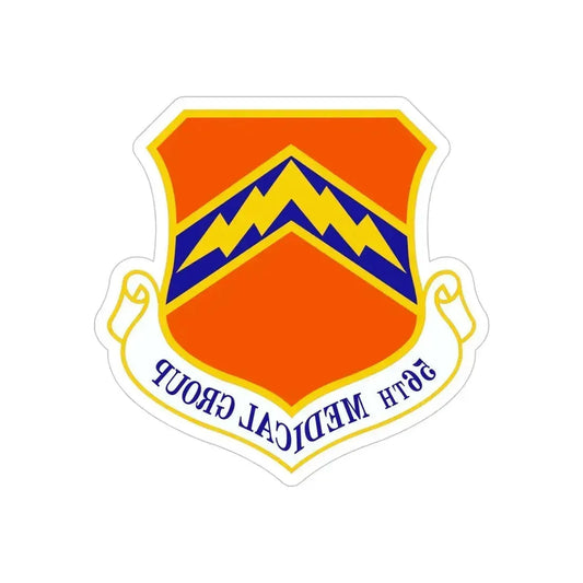 56th Medical Group (U.S. Air Force) REVERSE PRINT Transparent Die-Cut STICKER 6 Inch Die-Cut Transparent - The Sticker Space