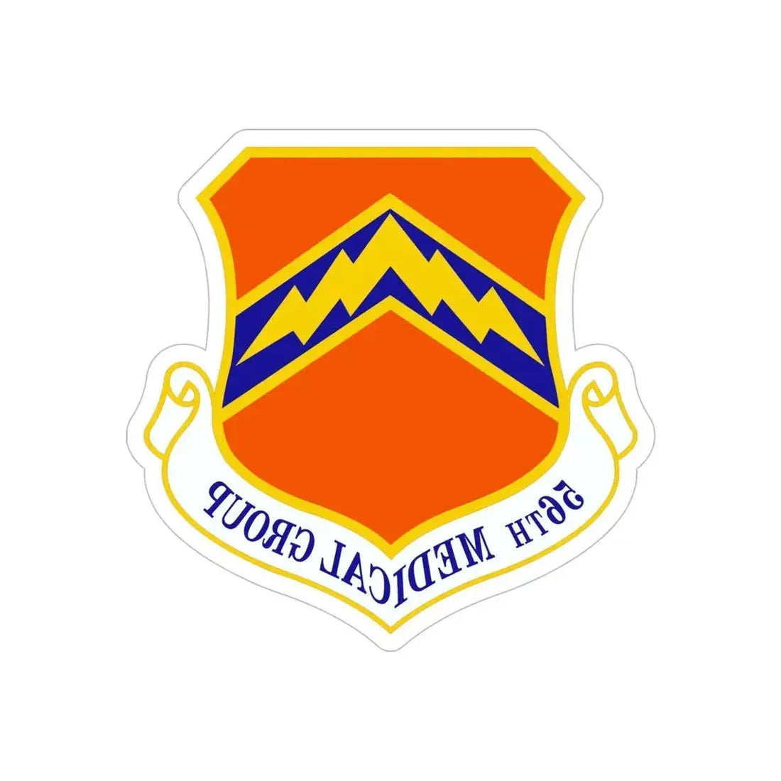 56th Medical Group (U.S. Air Force) REVERSE PRINT Transparent Die-Cut STICKER - The Sticker Space