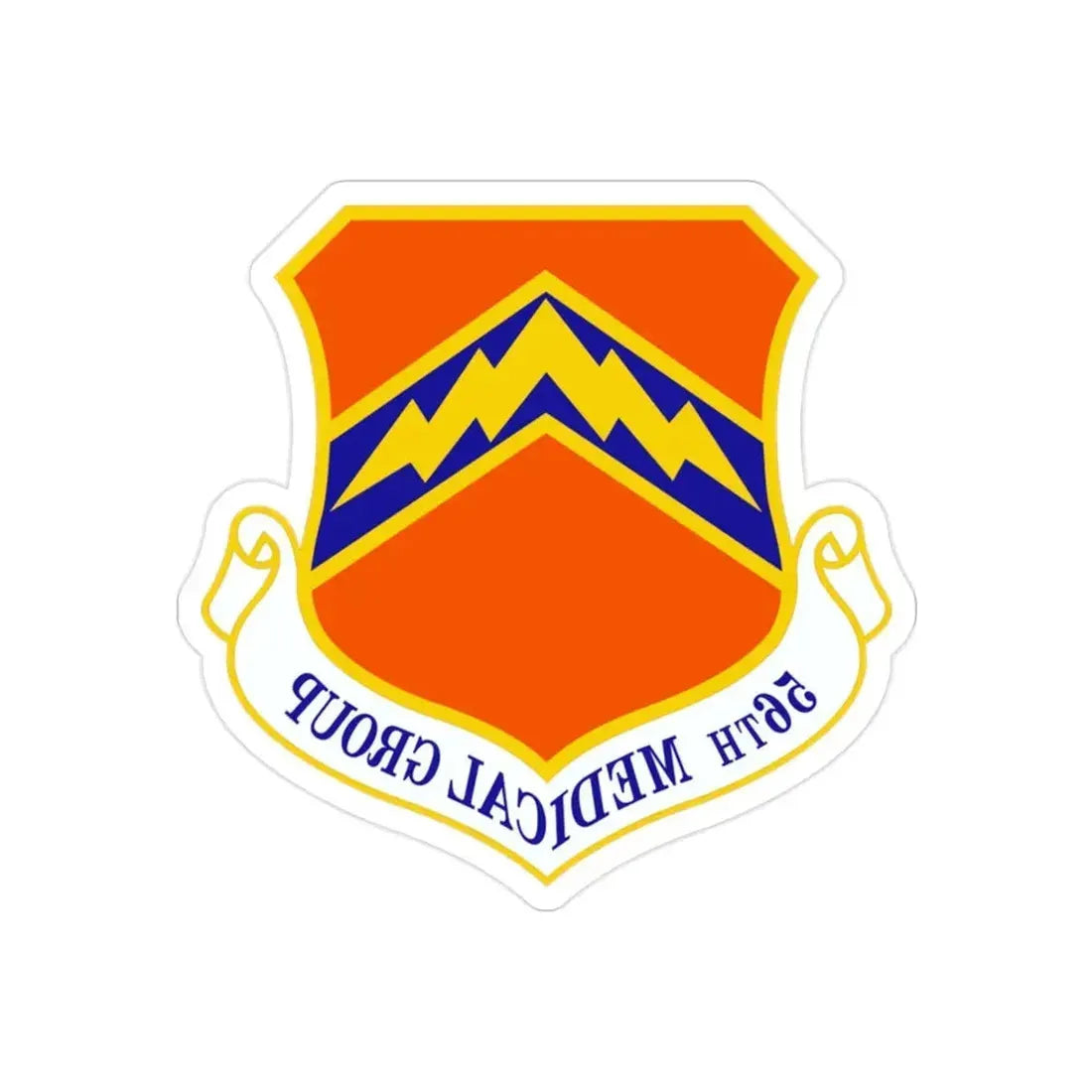 56th Medical Group (U.S. Air Force) REVERSE PRINT Transparent Die-Cut STICKER - The Sticker Space