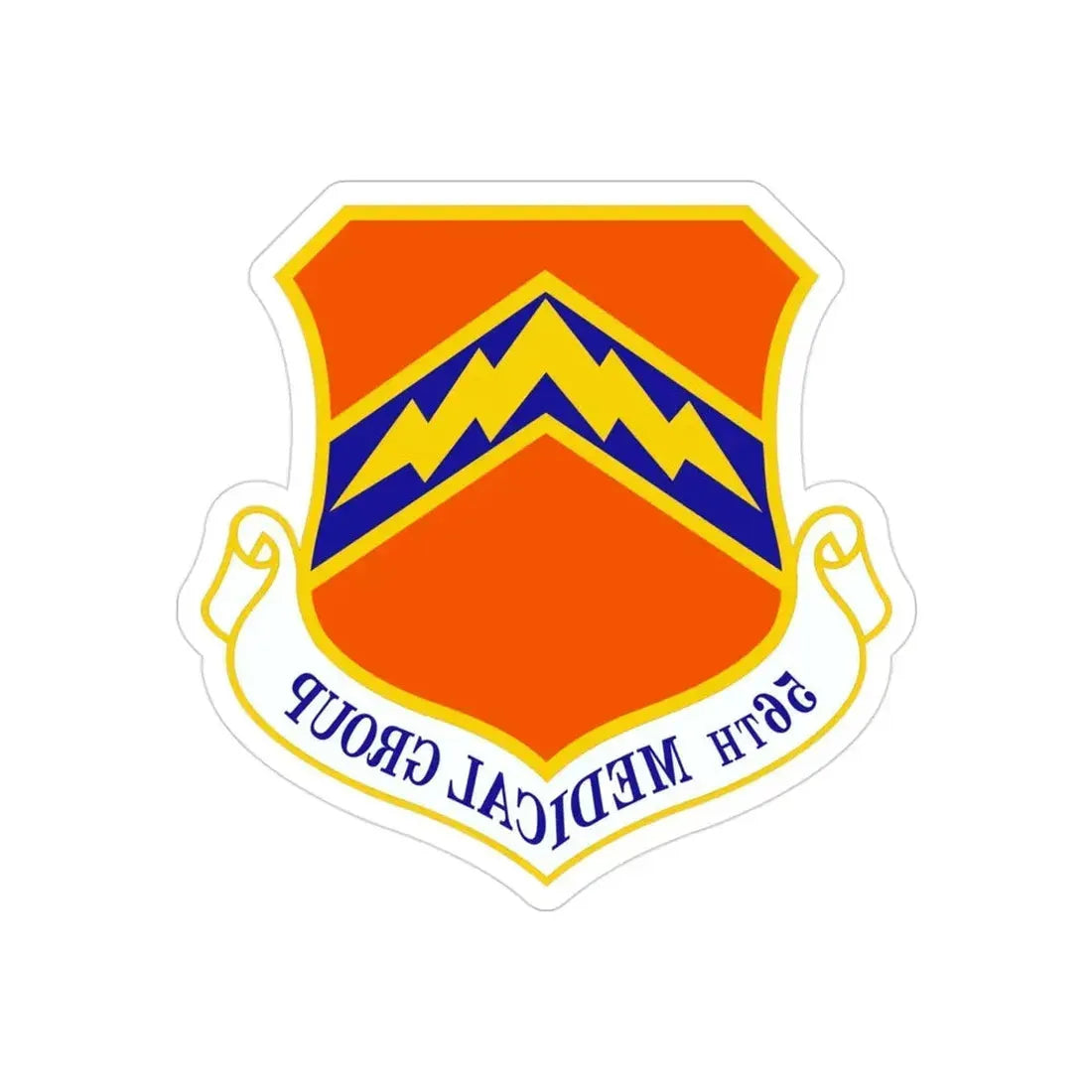 56th Medical Group (U.S. Air Force) REVERSE PRINT Transparent Die-Cut STICKER - The Sticker Space