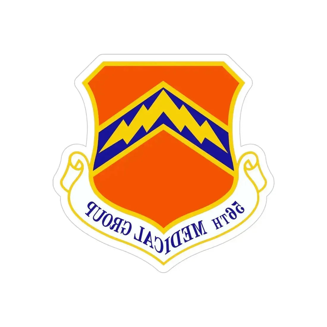 56th Medical Group (U.S. Air Force) REVERSE PRINT Transparent Die-Cut STICKER - The Sticker Space