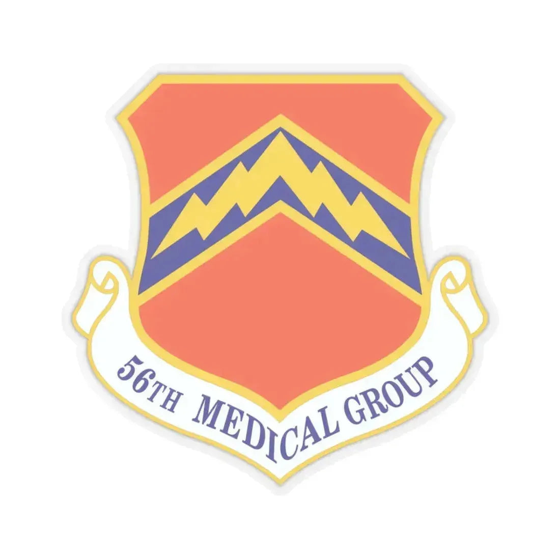 56th Medical Group (U.S. Air Force) STICKER Vinyl Kiss-Cut Decal 3 Inch Transparent - The Sticker Space
