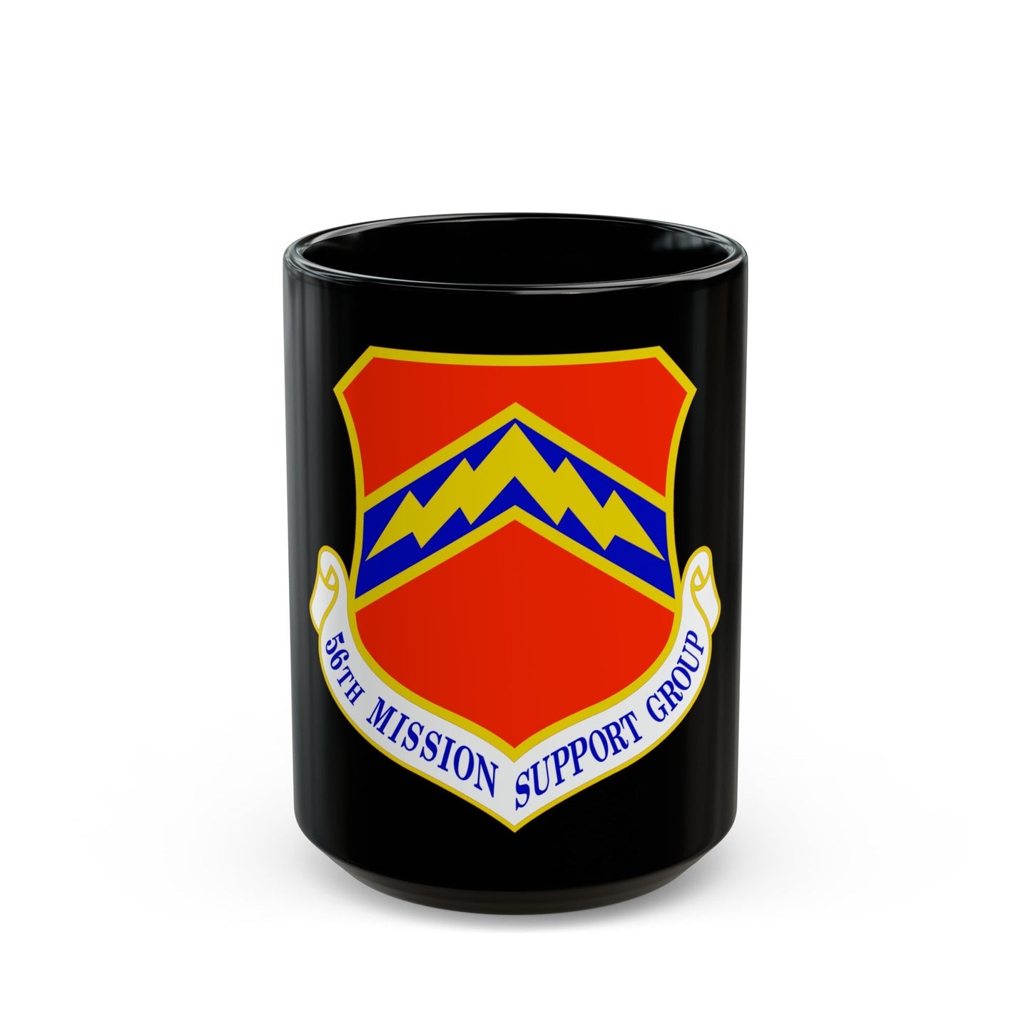 56th Mission Support Group (U.S. Air Force) Black Coffee Mug-15oz-The Sticker Space