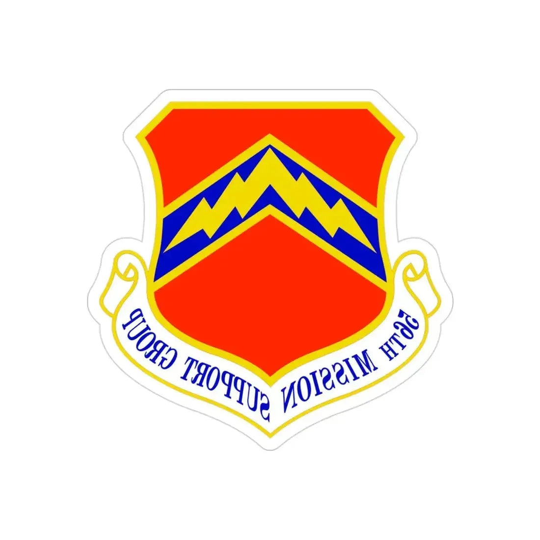 56th Mission Support Group (U.S. Air Force) REVERSE PRINT Transparent Die-Cut STICKER - The Sticker Space