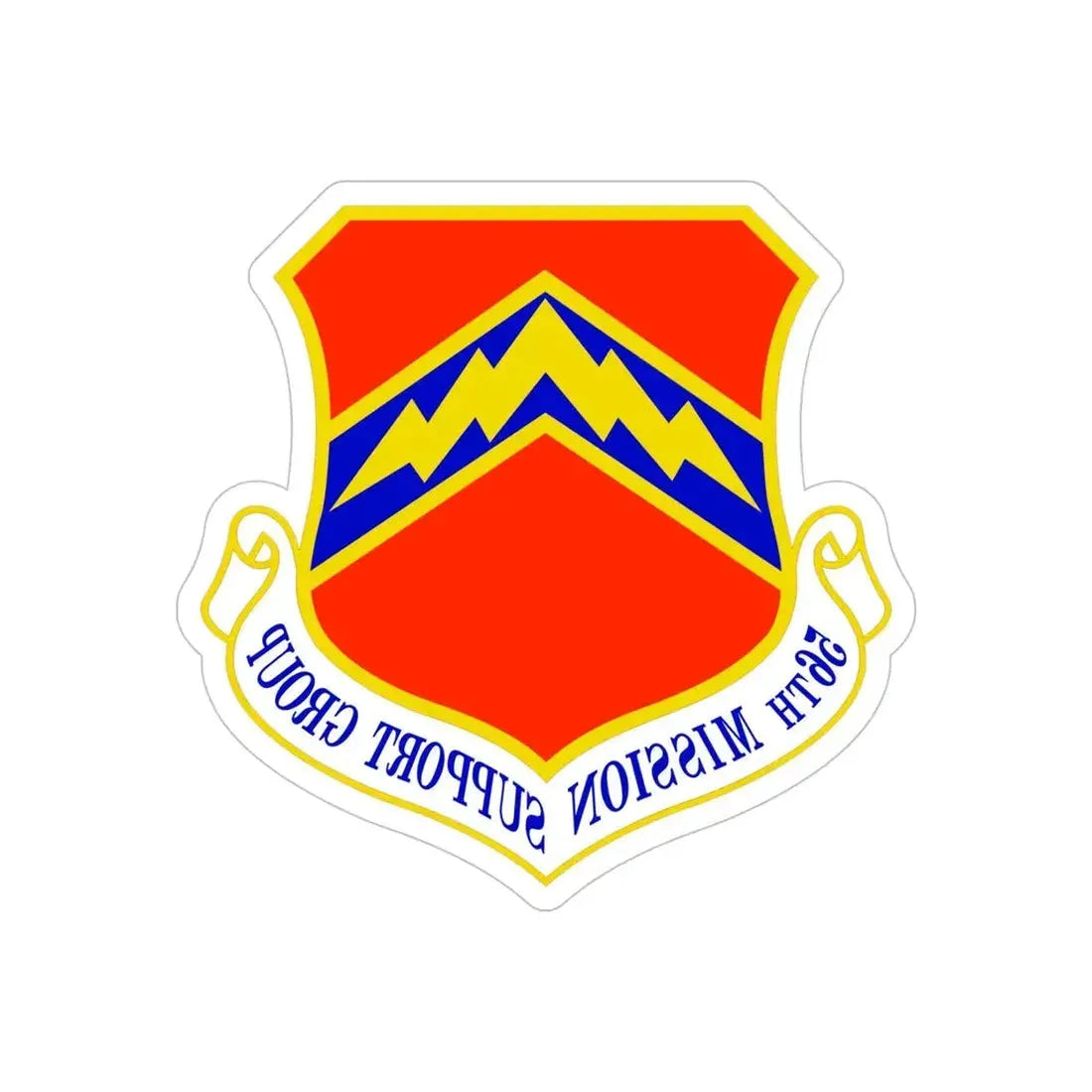 56th Mission Support Group (U.S. Air Force) REVERSE PRINT Transparent Die-Cut STICKER - The Sticker Space