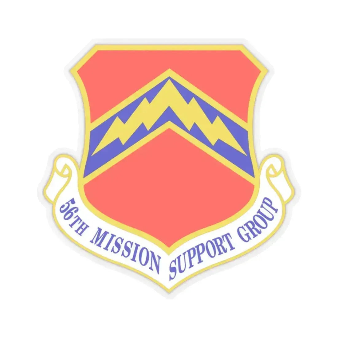 56th Mission Support Group (U.S. Air Force) STICKER Vinyl Kiss-Cut Decal 2 Inch Transparent - The Sticker Space