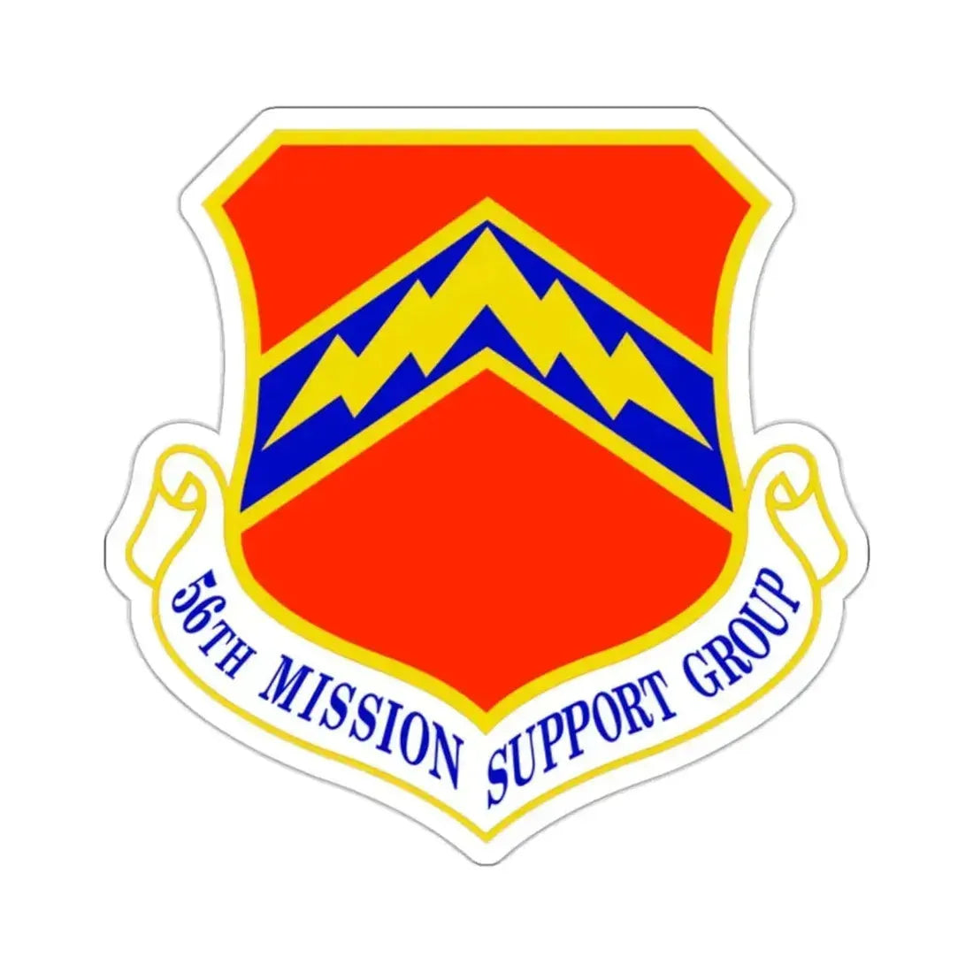 56th Mission Support Group (U.S. Air Force) STICKER Vinyl Kiss-Cut Decal 2 Inch White - The Sticker Space