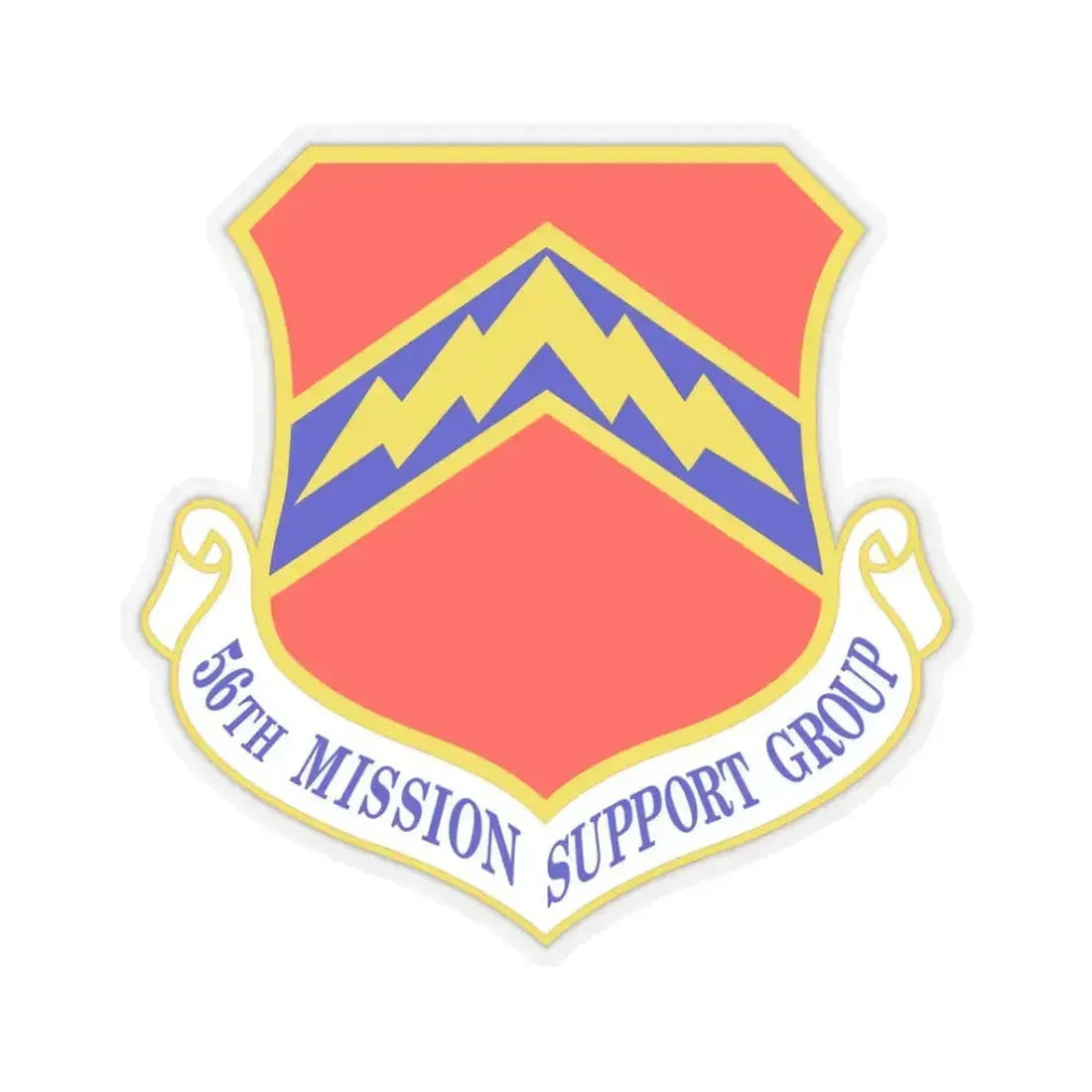 56th Mission Support Group (U.S. Air Force) STICKER Vinyl Kiss-Cut Decal 3 Inch Transparent - The Sticker Space