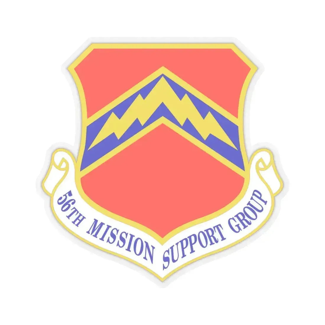 56th Mission Support Group (U.S. Air Force) STICKER Vinyl Kiss-Cut Decal 4 Inch Transparent - The Sticker Space