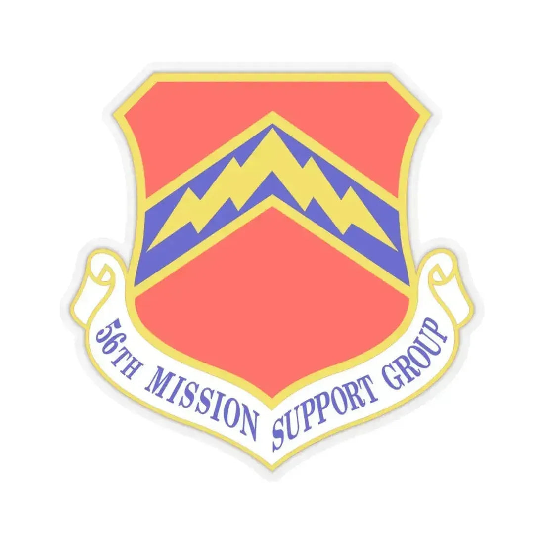 56th Mission Support Group (U.S. Air Force) STICKER Vinyl Kiss-Cut Decal 6 Inch Transparent - The Sticker Space