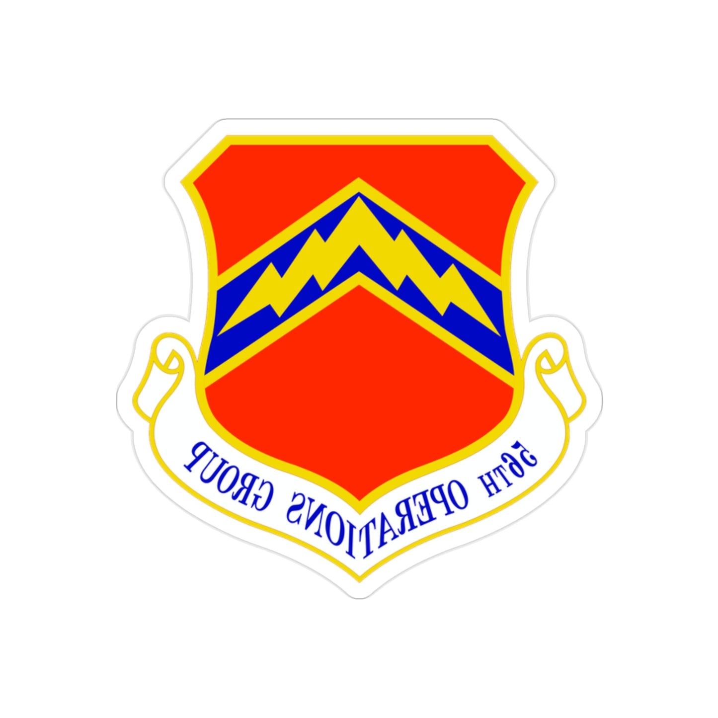 56th Operations Group (U.S. Air Force) REVERSE PRINT Transparent STICKER-2" × 2"-The Sticker Space