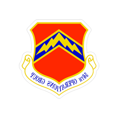 56th Operations Group (U.S. Air Force) REVERSE PRINT Transparent STICKER-2" × 2"-The Sticker Space