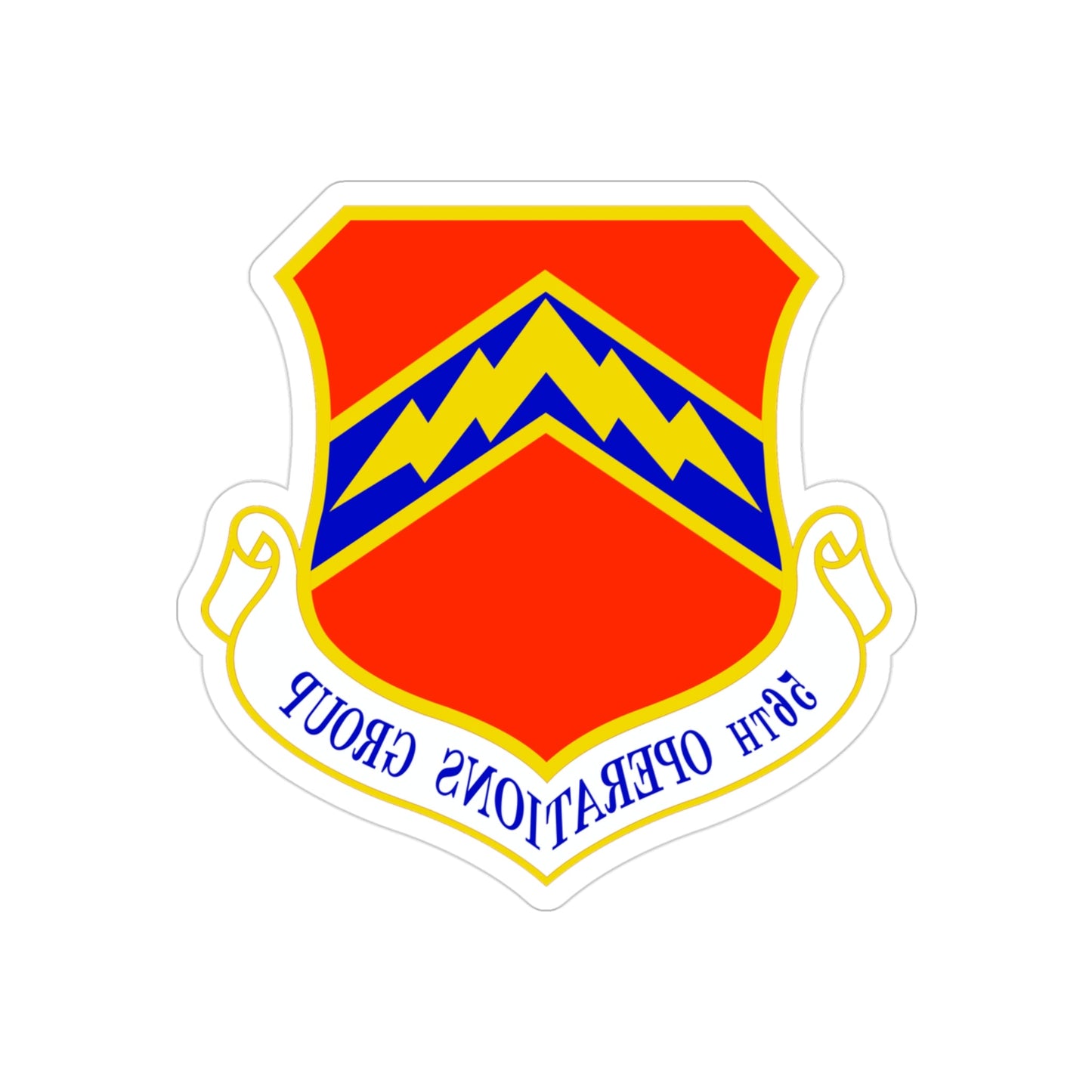 56th Operations Group (U.S. Air Force) REVERSE PRINT Transparent STICKER-3" × 3"-The Sticker Space