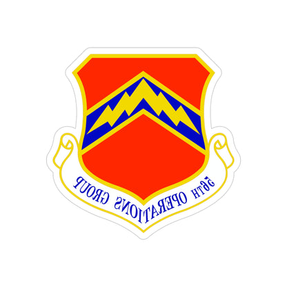 56th Operations Group (U.S. Air Force) REVERSE PRINT Transparent STICKER-4" × 4"-The Sticker Space