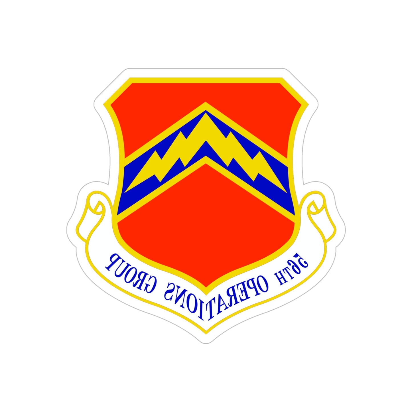 56th Operations Group (U.S. Air Force) REVERSE PRINT Transparent STICKER-5" × 5"-The Sticker Space