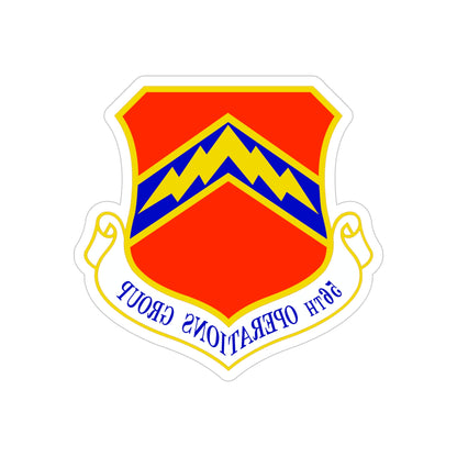 56th Operations Group (U.S. Air Force) REVERSE PRINT Transparent STICKER-5" × 5"-The Sticker Space