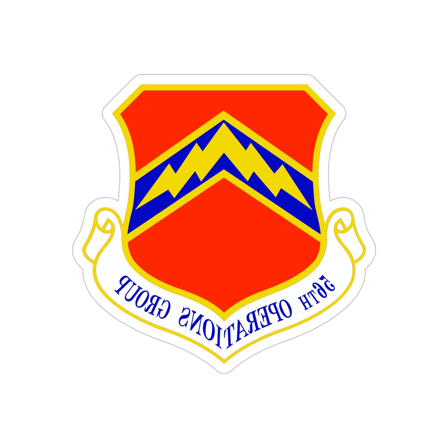 56th Operations Group (U.S. Air Force) REVERSE PRINT Transparent STICKER-6" × 6"-The Sticker Space