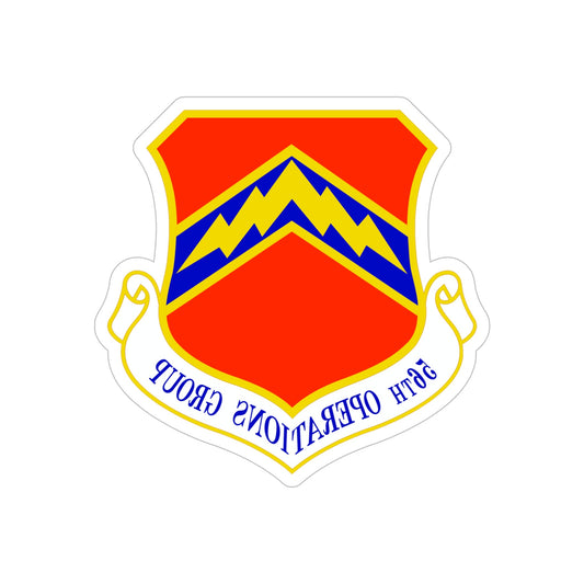 56th Operations Group (U.S. Air Force) REVERSE PRINT Transparent STICKER-6" × 6"-The Sticker Space