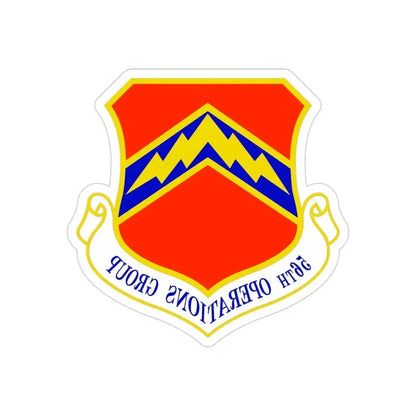 56th Operations Group (U.S. Air Force) REVERSE PRINT Transparent Die-Cut STICKER 4 Inch Die-Cut Transparent - The Sticker Space