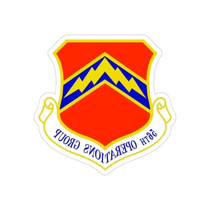 56th Operations Group (U.S. Air Force) REVERSE PRINT Transparent Die-Cut STICKER 5 Inch Die-Cut Transparent - The Sticker Space