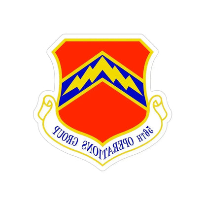56th Operations Group (U.S. Air Force) REVERSE PRINT Transparent Die-Cut STICKER 6 Inch Die-Cut Transparent - The Sticker Space