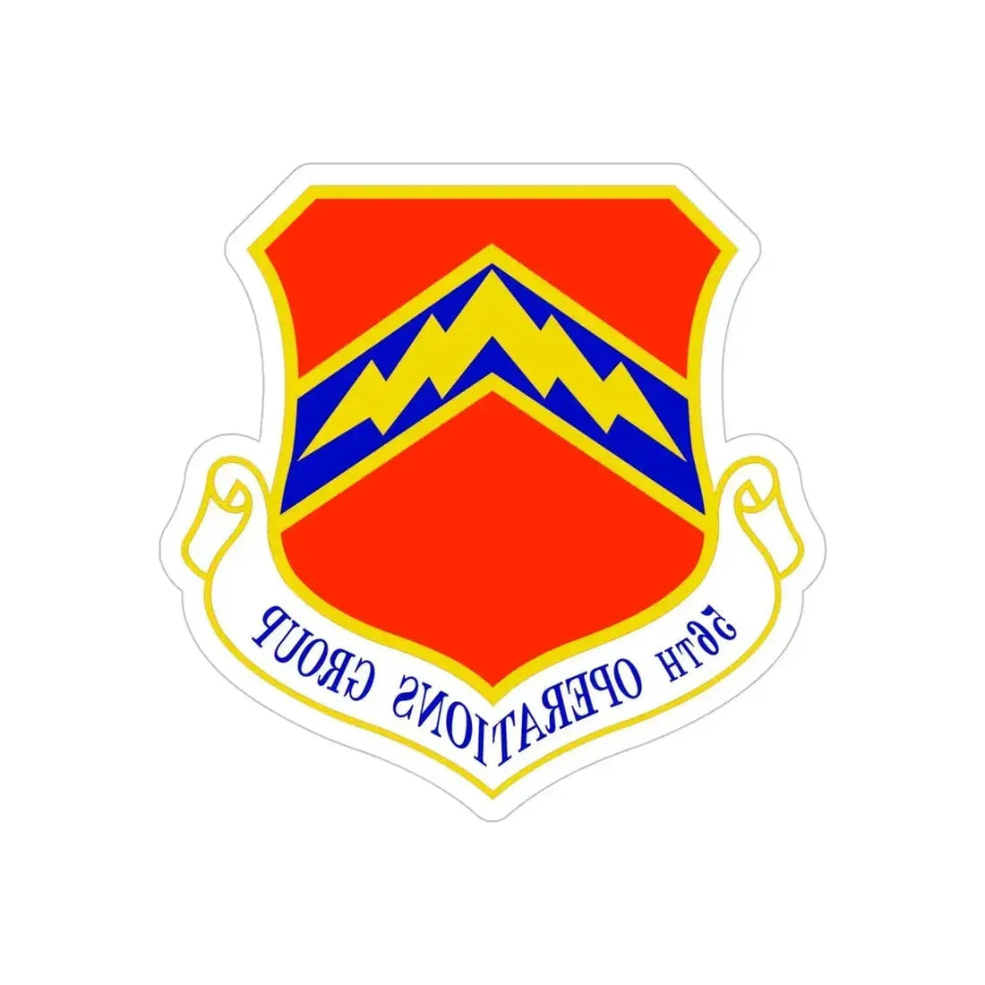 56th Operations Group (U.S. Air Force) REVERSE PRINT Transparent Die-Cut STICKER - The Sticker Space