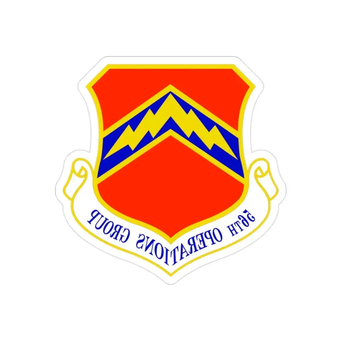 56th Operations Group (U.S. Air Force) REVERSE PRINT Transparent Die-Cut STICKER - The Sticker Space