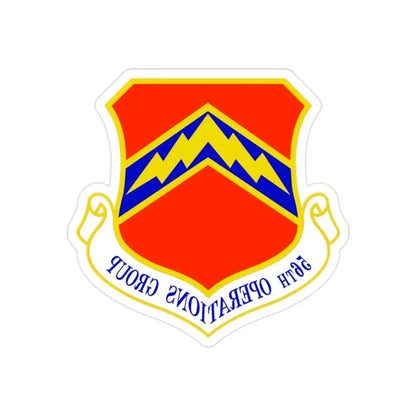 56th Operations Group (U.S. Air Force) REVERSE PRINT Transparent Die-Cut STICKER - The Sticker Space