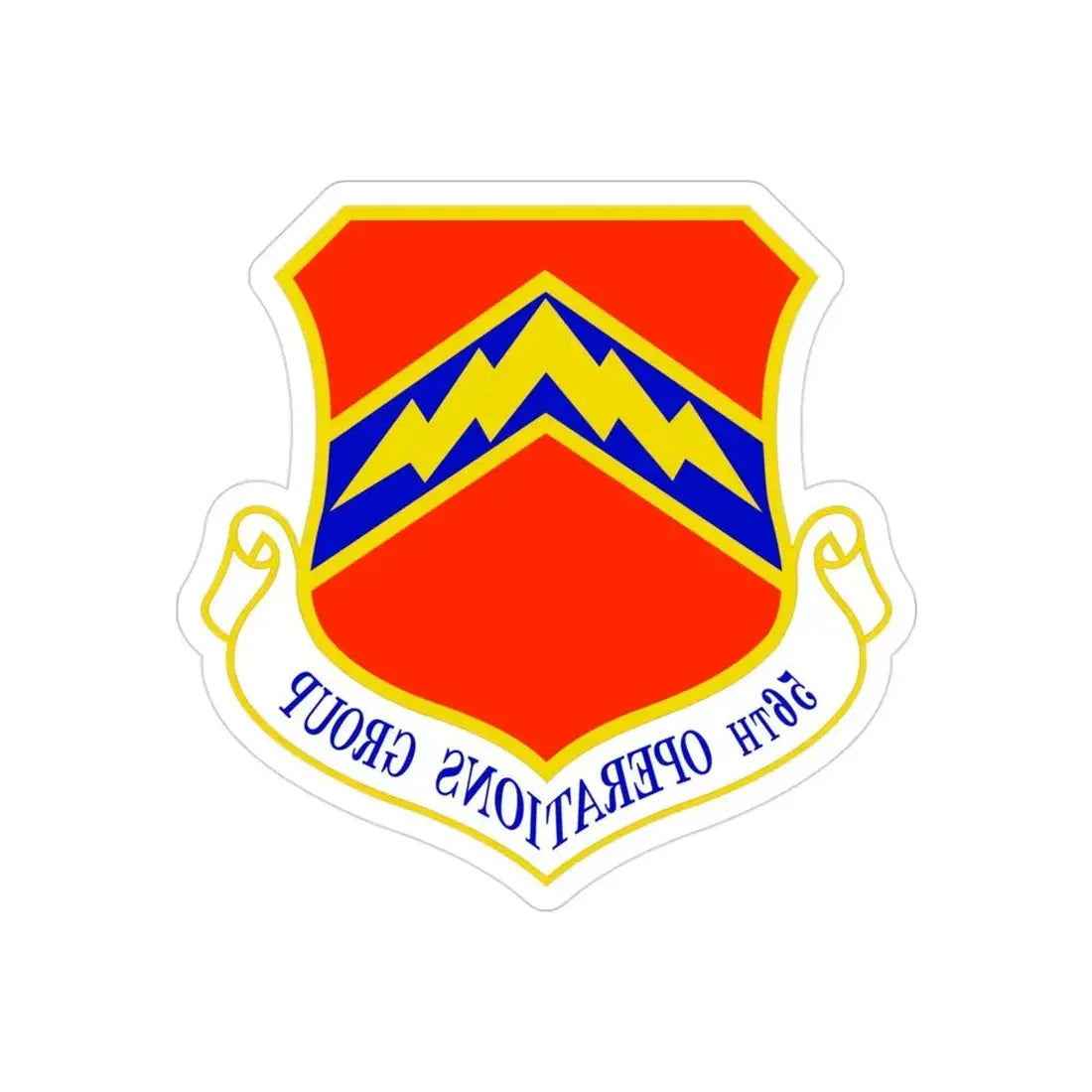 56th Operations Group (U.S. Air Force) REVERSE PRINT Transparent Die-Cut STICKER - The Sticker Space