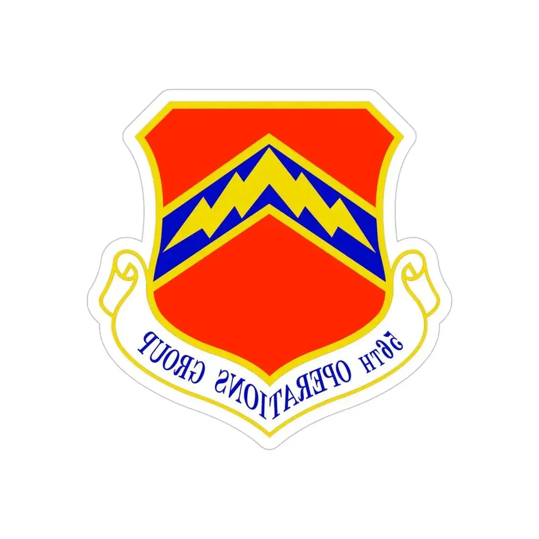 56th Operations Group (U.S. Air Force) REVERSE PRINT Transparent Die-Cut STICKER - The Sticker Space