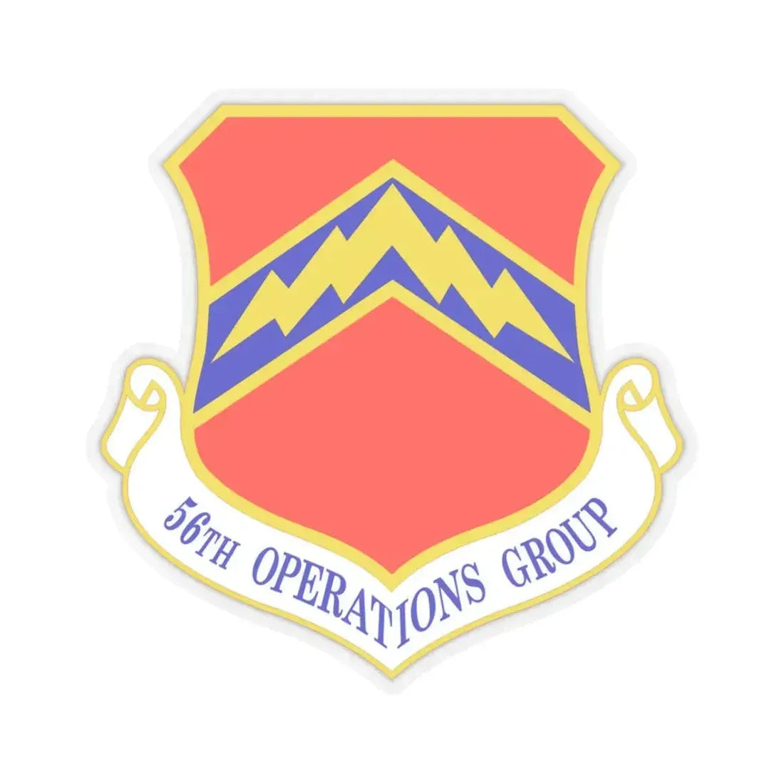 56th Operations Group (U.S. Air Force) STICKER Vinyl Kiss-Cut Decal 3 Inch Transparent - The Sticker Space