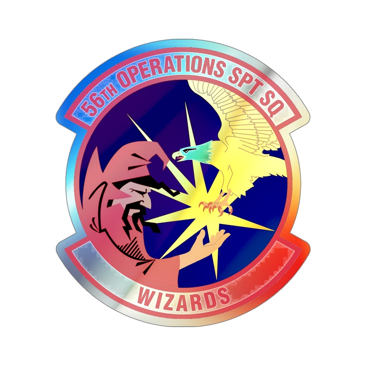 56th Operations Support Squadron (U.S. Air Force) Holographic STICKER Die-Cut Vinyl Decal-5 Inch-The Sticker Space