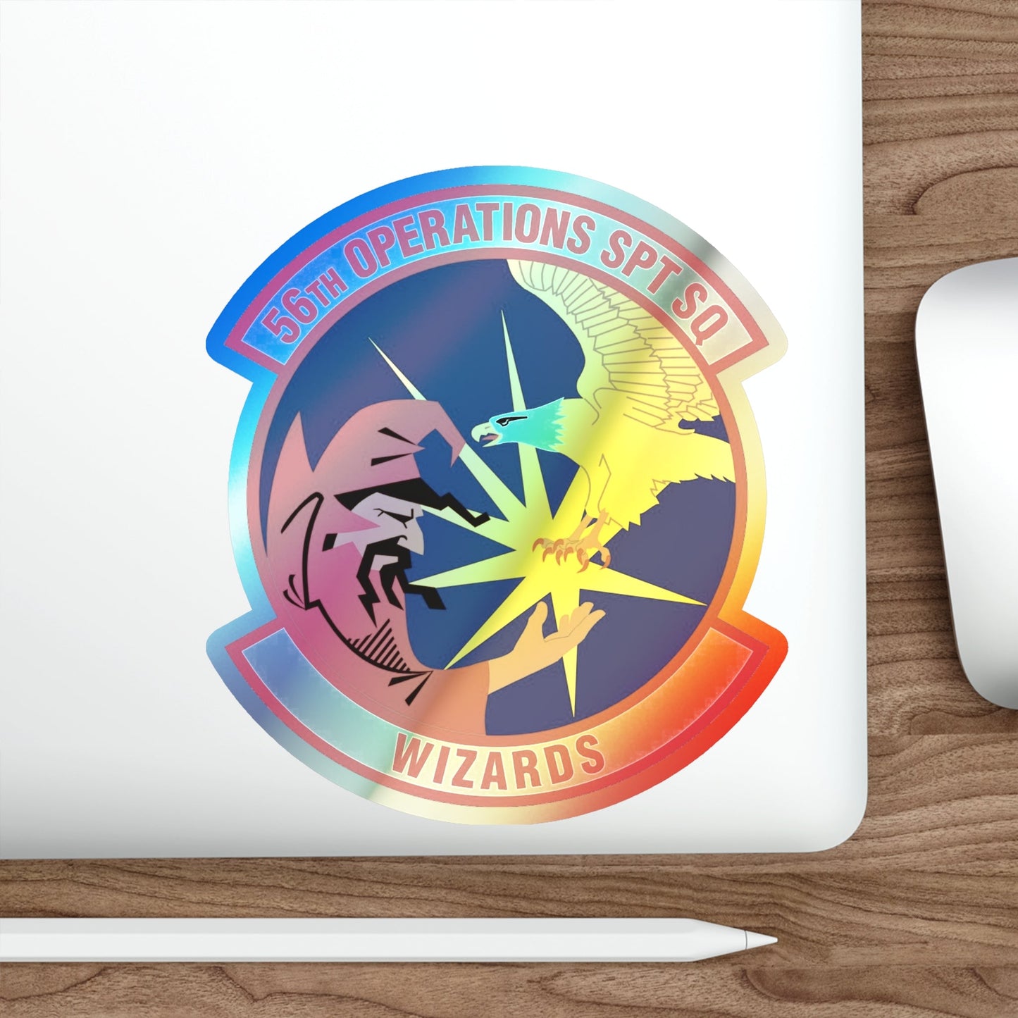 56th Operations Support Squadron (U.S. Air Force) Holographic STICKER Die-Cut Vinyl Decal-The Sticker Space