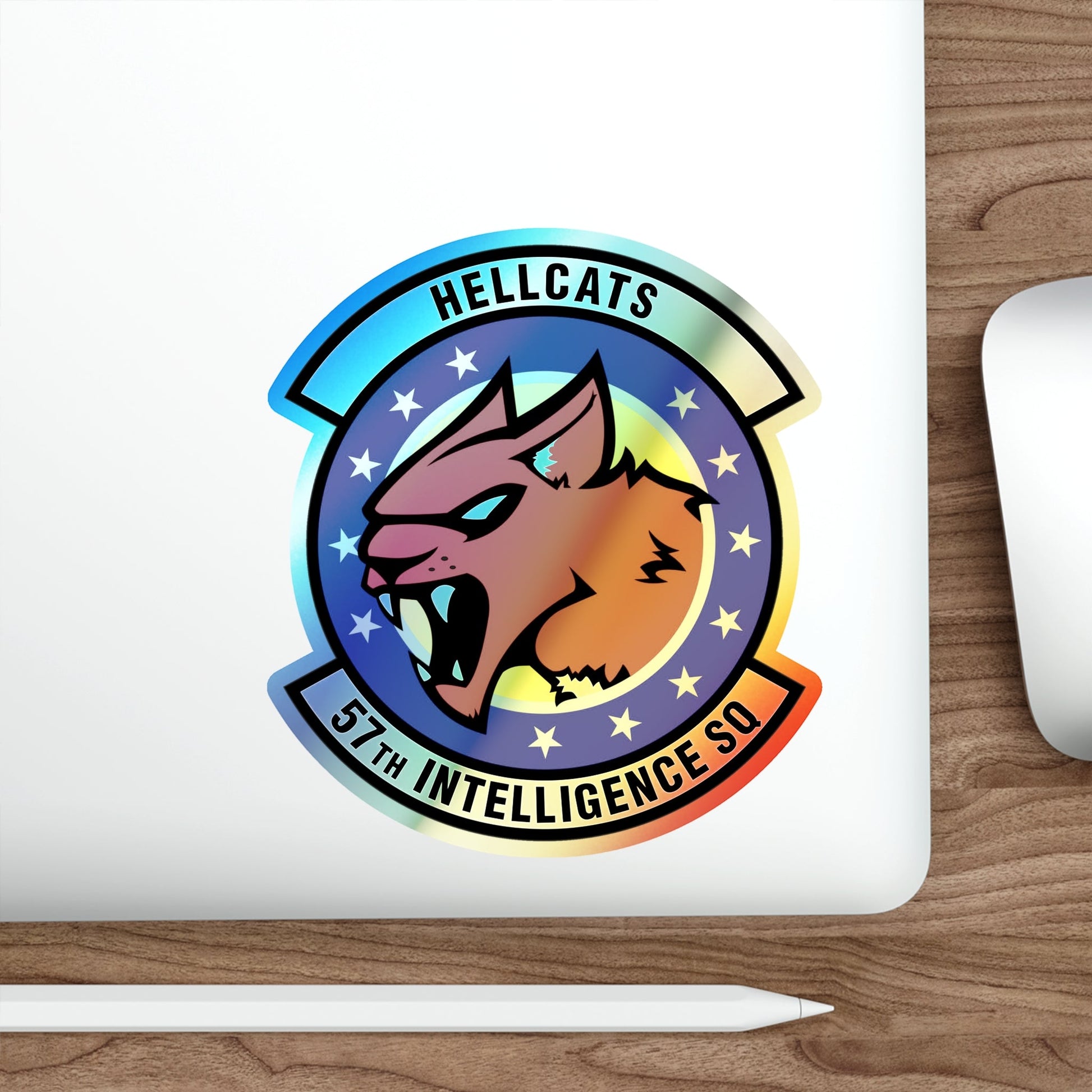 57 Intelligence Squadron ACC (U.S. Air Force) Holographic STICKER Die-Cut Vinyl Decal-The Sticker Space